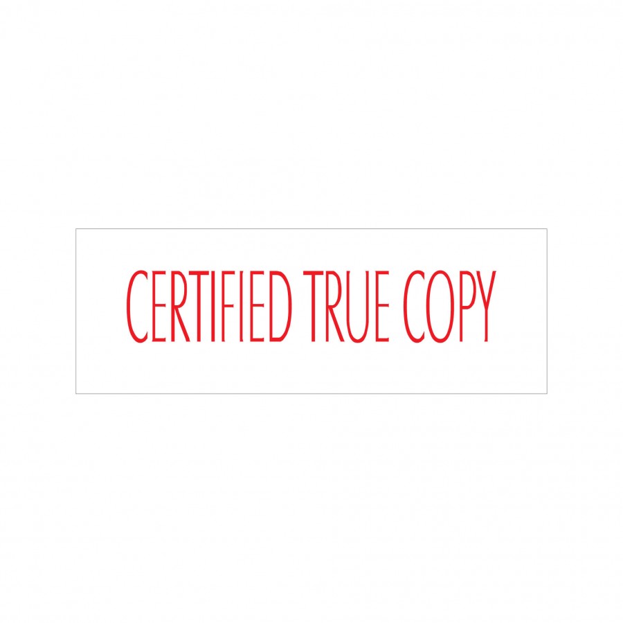 Certified True Copy Stock Stamp 4911 81 38x14mm